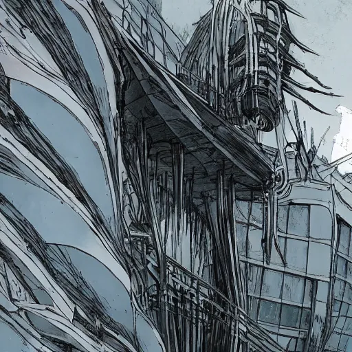 Image similar to piece of tsutomu nihei architecture