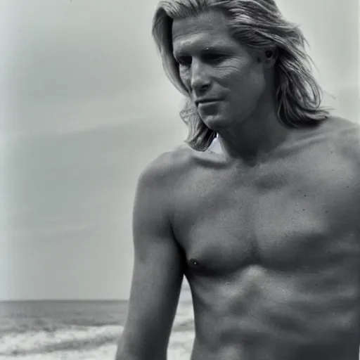 Image similar to a annie leibovitz portrait of bjorn borg at the peak of his career