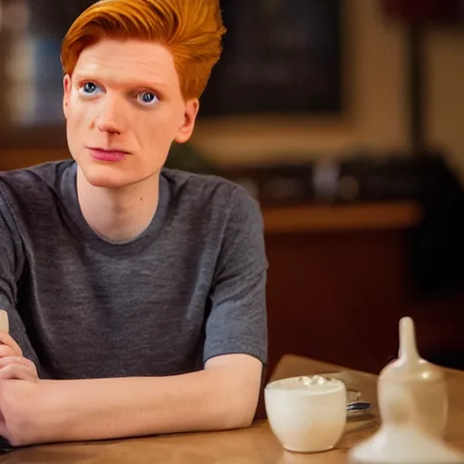 Prompt: uhd candid photo of philip j. fry, with accurate face, uhd, studio lighting, correct face, photo by annie leibovitz