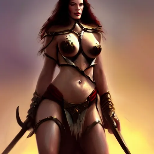 Prompt: liv tyler as a warrior maiden by wlop and glen rutkowski, mate painting, concept art, artstation