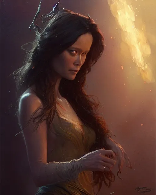 Prompt: summer glau, by android jones and greg rutkowski, gaston bussiere, artgerm, cinematic lighting, trending on artstation, volumetric dust, intricate, elegant, pro photography