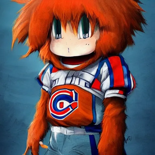 Image similar to anime Portrait of Youppi the Habs Montreal Canadiens Mascot as a very cute powerful and friendly pokemon, highly detailed anime, high evolution, 1990s, legendary, smooth, sharp focus, dynamic lighting, intricate, trending on ArtStation, illustration pokemon, art by WLOP