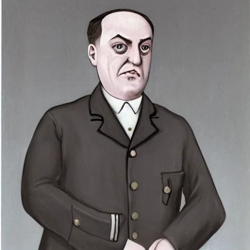 Image similar to portrait still of a ww 1 army surgeon, by charles addams,