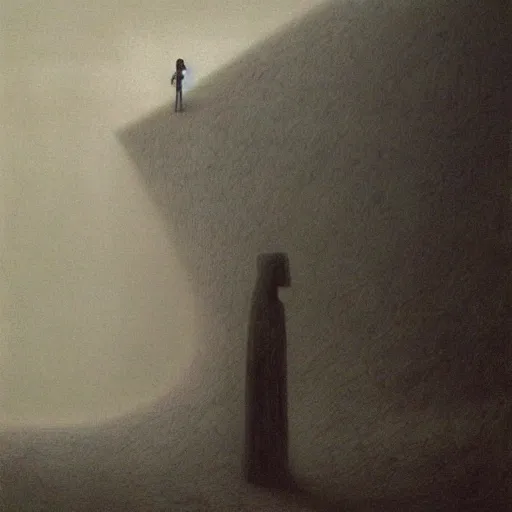 Prompt: people, by Zdzislaw Beksinski