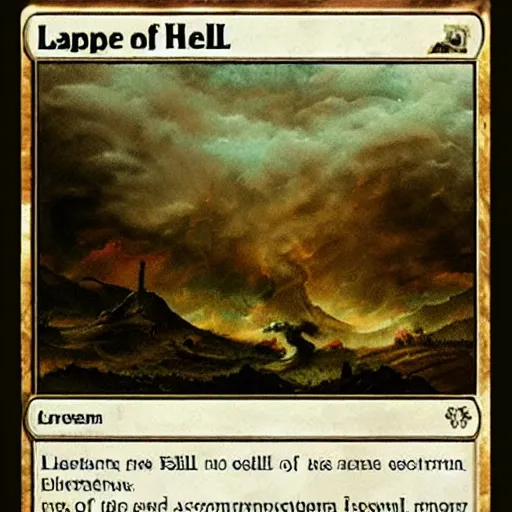 Prompt: landscape of hell