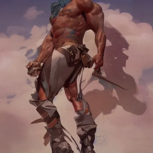 Prompt: gigachad flexing his muscles, highly detailed, digital painting, artstation, concept art, smooth, sharp focus, illustration, art by artgerm and greg rutkowski and alphonse mucha