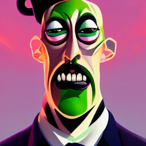 Image similar to face icon stylized minimalist beetlejuice, loftis, cory behance hd by jesper ejsing, by rhads, makoto shinkai and lois van baarle, ilya kuvshinov, rossdraws global illumination