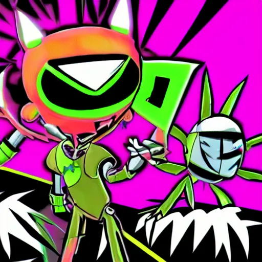 Prompt: invader zim in super smash brothers brawl