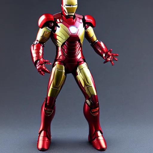 Image similar to Marvel Fighting Armor Iron Man Figure, highly detailed, studio lighting