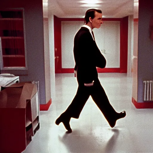Prompt: the american psycho by wes anderson, cinematic still