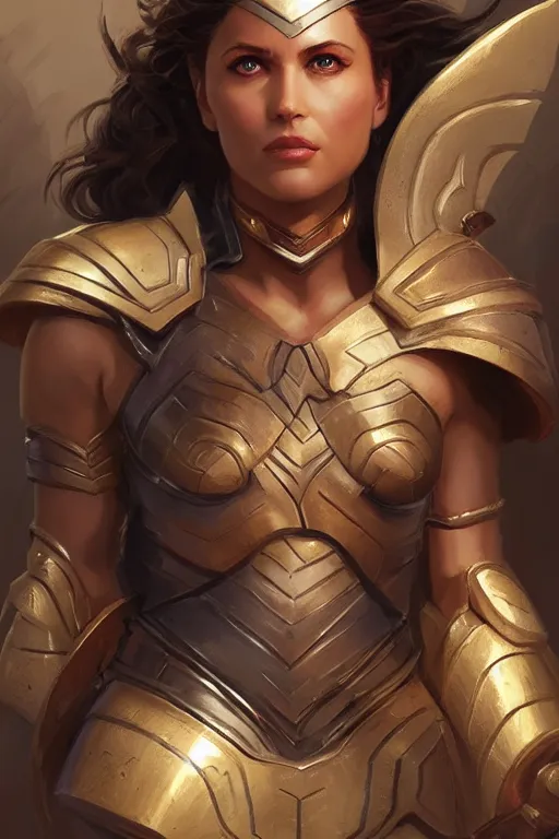 Image similar to amazon valkyrie athena, d & d, fantasy, portrait, highly detailed, headshot, digital painting, trending on artstation, concept art, sharp focus, illustration, art by artgerm and greg rutkowski and magali villeneuve