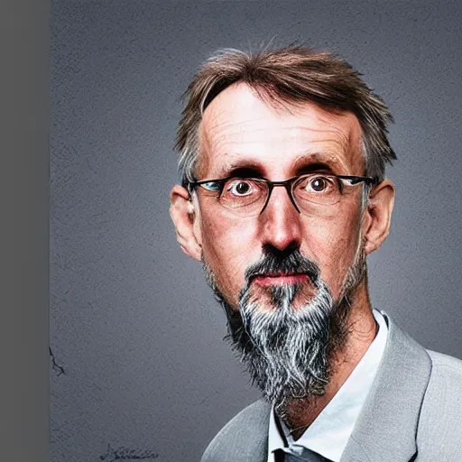 Image similar to photo of jurgen schmidhuber inventing god