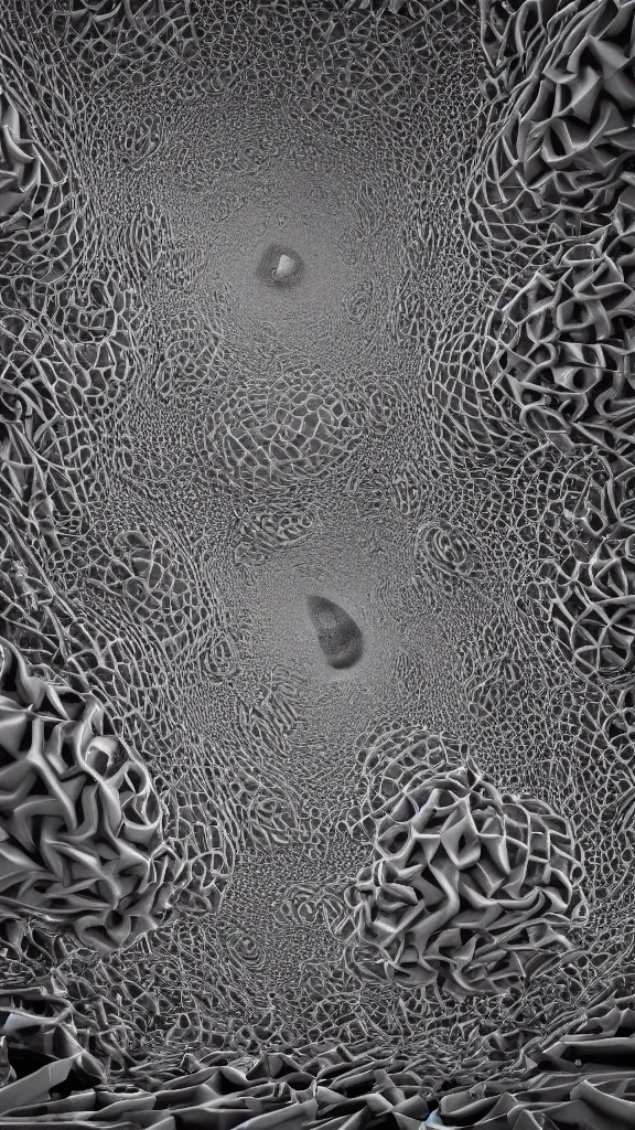 Image similar to 3d fractal background by Escher, psychedelic, mandelbulb 3d, digital art, high details, depth of field, hard lighting, trending on artstation, deviantart, octane render, HD, 8k, eric zener, elson peter, zdzisław beksiński
