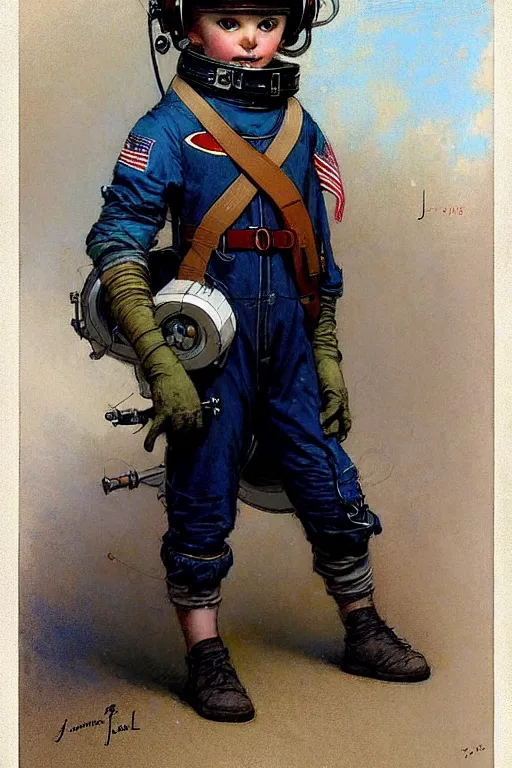 Image similar to ( ( ( ( ( 2 0 5 0 s retro future 1 0 year old boy super scientest in space pirate mechanics costume full portrait. muted colors. ) ) ) ) ) by jean baptiste monge, tom lovell!!!!!!!!!!!!!!!!!!!!!!!!!!!!!!