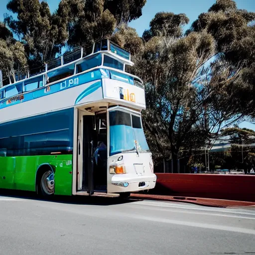 Image similar to a elderly man standing on top of a transperth bus, canon eos r 3, f / 1. 4, iso 2 0 0, 1 / 1 6 0 s, 8 k, raw, unedited, symmetrical balance, wide angle