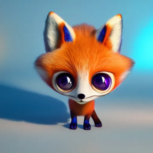 Prompt: baby gem fox, fox, big eyes, crystalized scales, white fur with gems, pastel colours, shiny glitter / crystals, pixar animation style, detailed, soft light, octane render, 4 k,