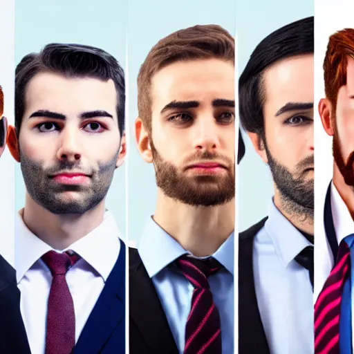 Image similar to a row of men arranged left to right, healthy to unhealthy