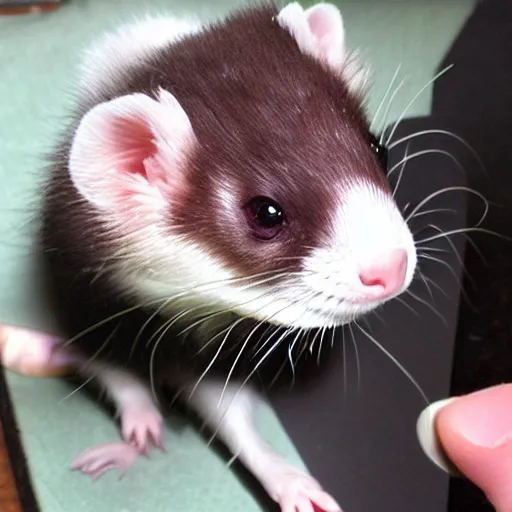 Image similar to I taught my ferret how to do card tricks. His name is Earl.