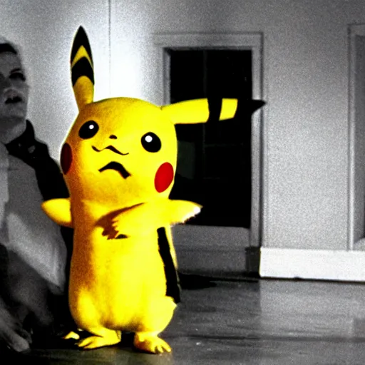 Prompt: Pikachu in Eraserhead (1977), vintage