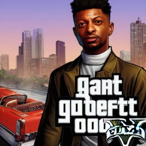 Image similar to 2 1 savage, gta v, cover art by stephen bliss, boxart, loading screen