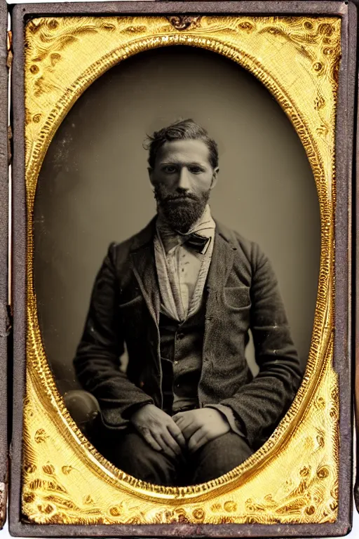 Image similar to a tintype photo portrait of a man with an octopus for a head, highly detailed, 5 0 0 px, sharp focus