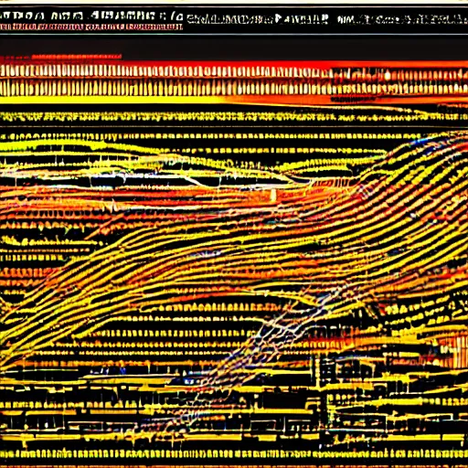 Image similar to synthesizer audio spectrum drawn by da vinci