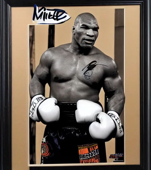 Image similar to autographed picture of mike tyson as heavy weight champion of the world