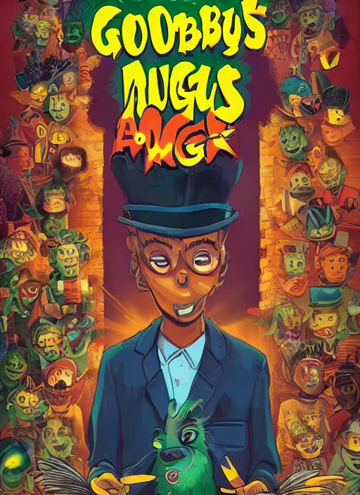 Image similar to goosebumps amongus sus book cover