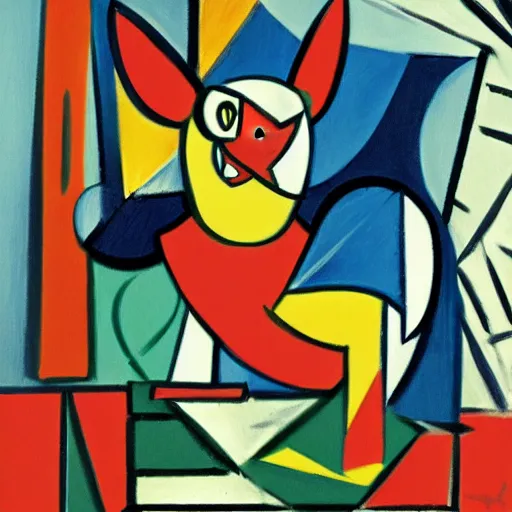 Prompt: Picasso painting of a Pokémon