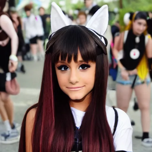 Image similar to Ariana Grande at anime convention