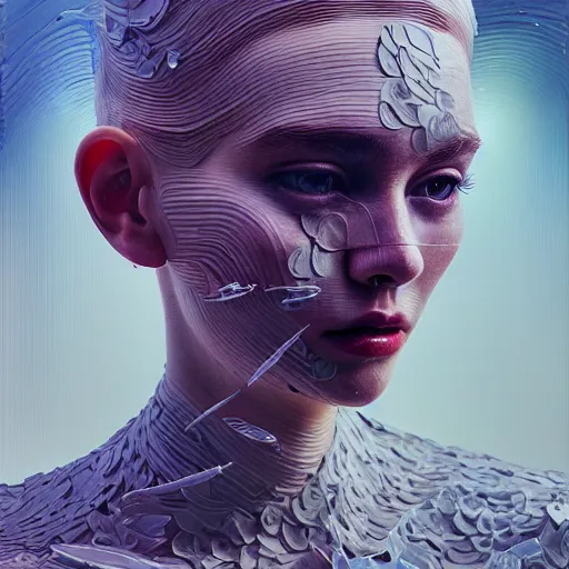 Prompt: 3 d, fashion models look into the frame, moon ryas, intricate oil painting, hyper detail, figurative art, multiple exposure, poster art, 3 d, by tooth wu and wlop and beeple