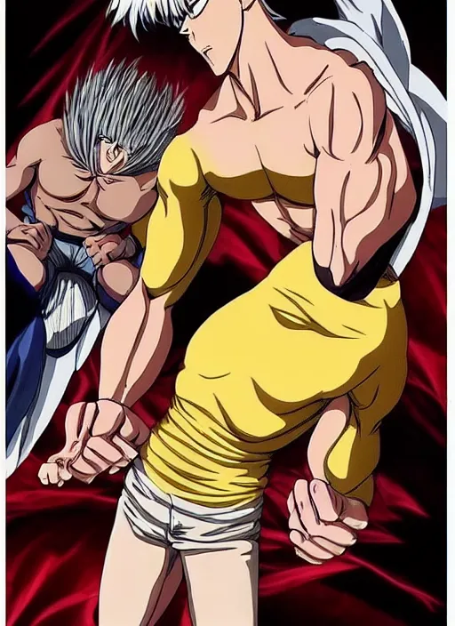 ripped shirtless saitama one punch man instagram, Stable Diffusion