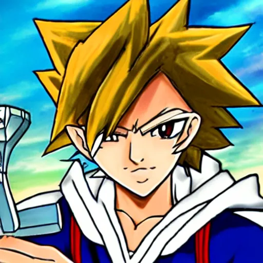 Image similar to joey wheeler yu-gi-oh! chinface