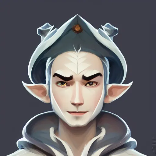 Prompt: face icon stylized minimalist, handsome snow elf bard with black skin, ornate silver armour, androgynous, part anthropomorphic wolf, frosty demeanor, loftis, cory behance hd by jesper ejsing, by rhads, makoto shinkai and lois van baarle, ilya kuvshinov, rossdraws global illumination