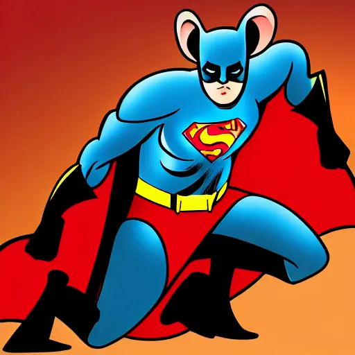 Image similar to photography of ratman, a superhero with the powers of a rat