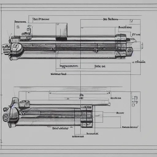 Image similar to hydraulic pistol blueprint sketch