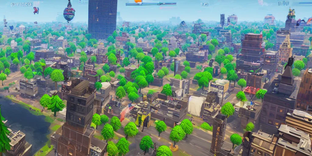 Prompt: New York map location in Fortnite