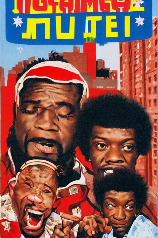 Image similar to poster the movie 1 9 8 8 ussr don't be a menace to south central while drinking your juice in the hood, perfect symmetrical eye, soviet russian winter fur hat with earflaps ushankas