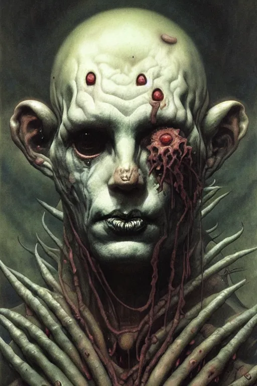 Image similar to portrait of jason friday 1 3 th in the style of wayne barlowe, gustav moreau, peter mohrbacher, bussiere, roberto ferri, santiago caruso, luis ricardo falero, austin osman spare