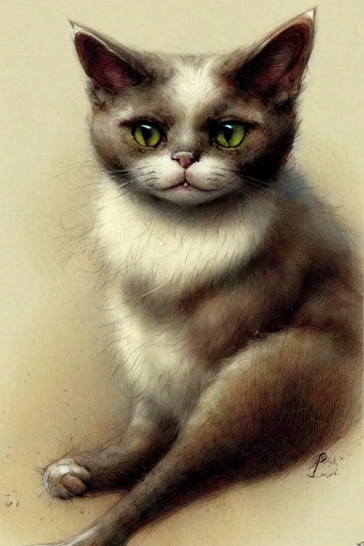 Image similar to ( ( ( ( ( cute cat character. muted colors. ) ) ) ) ) by jean - baptiste monge!!!!!!!!!!!!!!!!!!!!!!!!!!!