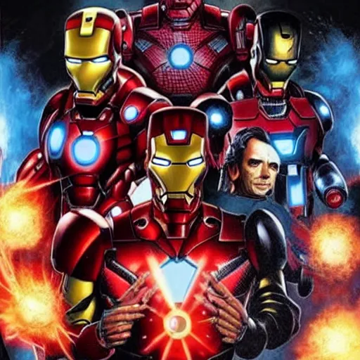 Image similar to Black Sabbath's Iron Man meets Marvel's Iron Man