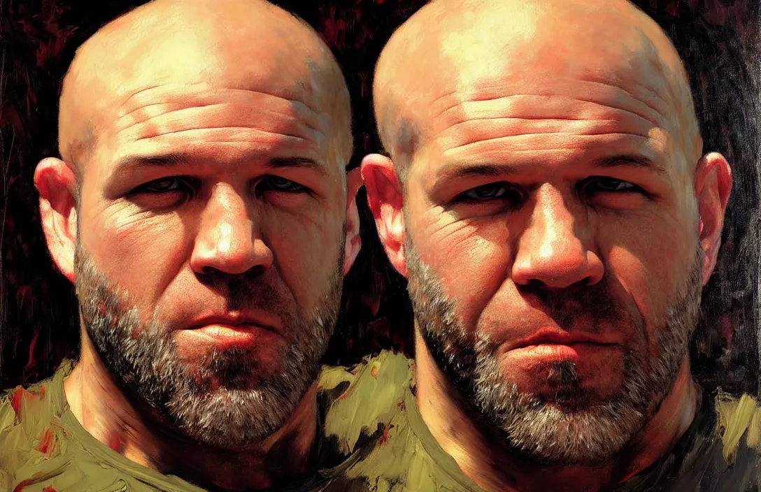 Image similar to portrait of dana white!!!!!!!!!!!!!!!!!!!!!!!!!!!, detailed face, detailed painting,, epic lighting, by ilya repin, phil hale and kent williams