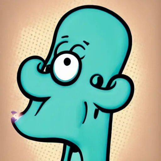 Image similar to handsome squidward, pop art style