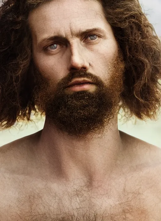 Prompt: closeup portrait of john the baptist, depth of field, zeiss lens, detailed, symmetrical, centered, fashion photoshoot, by Annie Leibovitz and Steve McCurry, David Lazar, Jimmy Nelsson, Breathtaking, 8k resolution, extremely detailed, beautiful, establishing shot, artistic, hyperrealistic, beautiful face, octane render