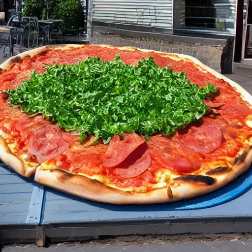 Image similar to the world\'s largest pizza