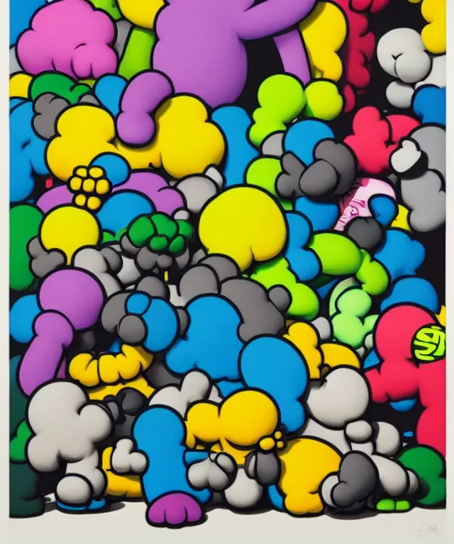 Image similar to beautiful kaws artwork