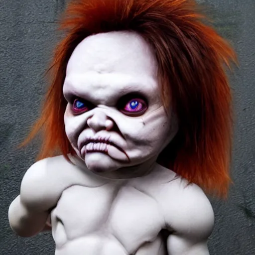 Image similar to A morph of xenamorph and Chucky