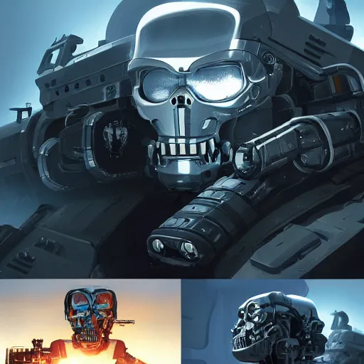 Image similar to face icon stylized minimalist terminator salvation, loftis, cory behance hd by jesper ejsing, by rhads, makoto shinkai and lois van baarle, ilya kuvshinov, rossdraws global illumination