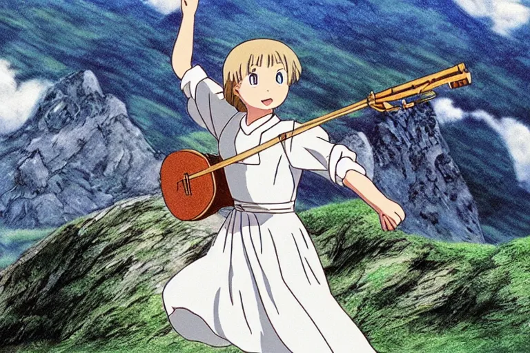 Prompt: still image from the sound of music by hayao miyazaki, ultra detailed, finely detailed