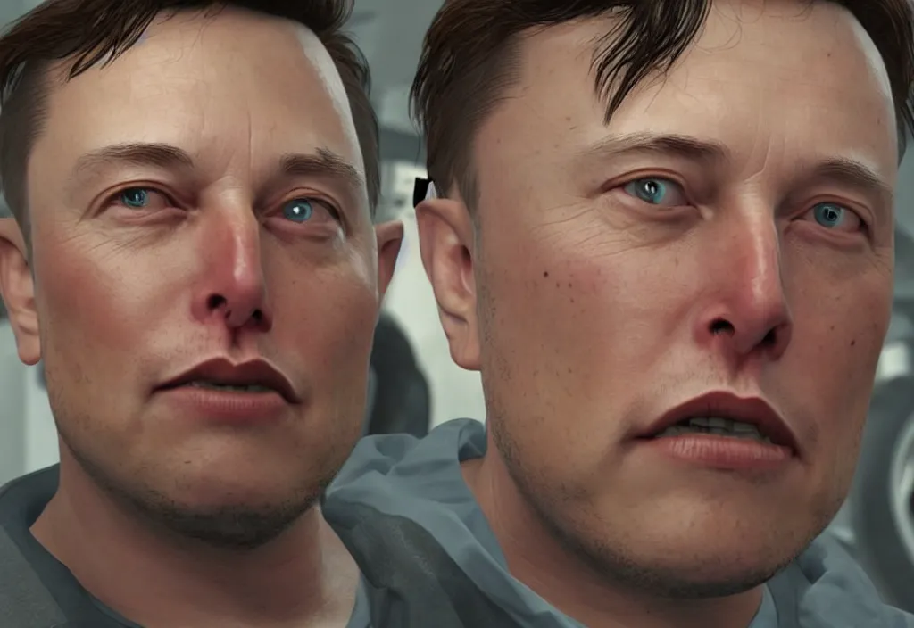 Image similar to elon musk in half life, elon musk in the video game half life, gameplay screenshot, close up, 3 d rendering. unreal engine. amazing likeness. very detailed.